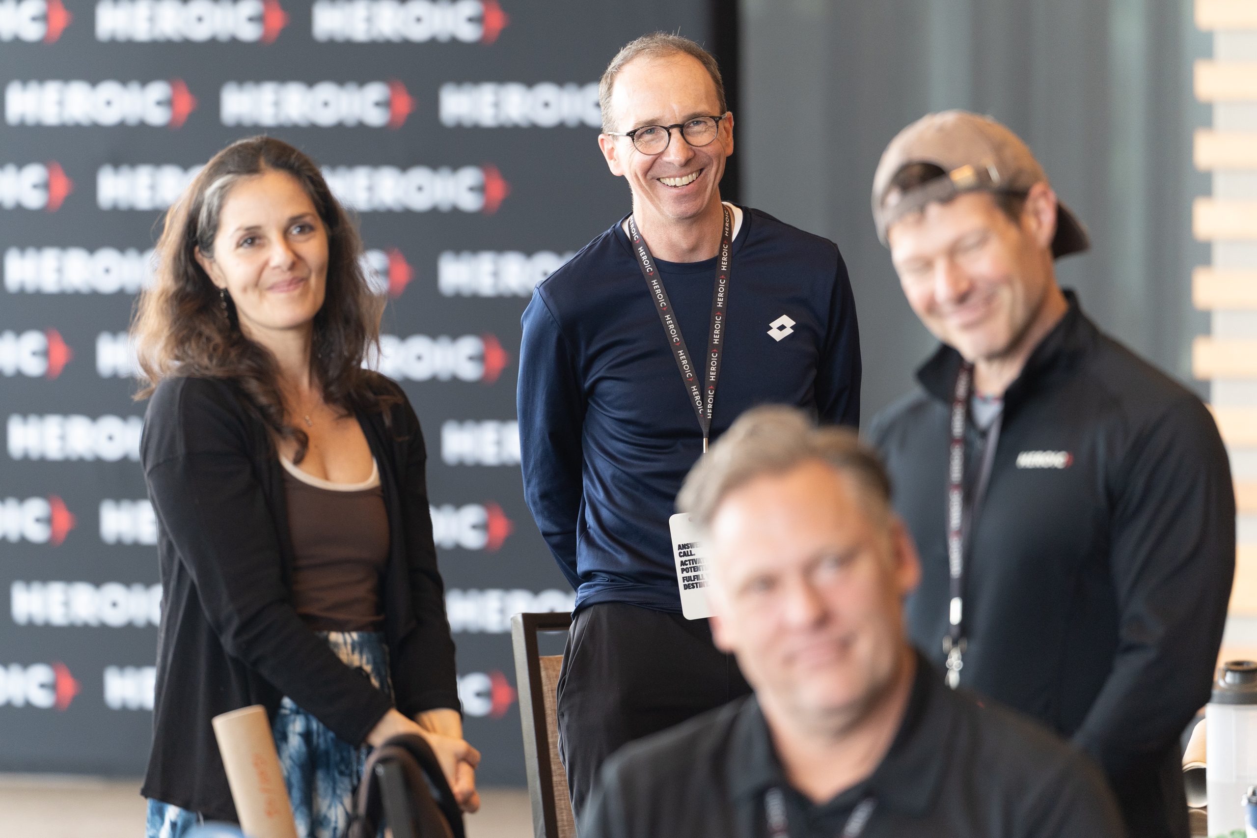 Heroic members together at a live session