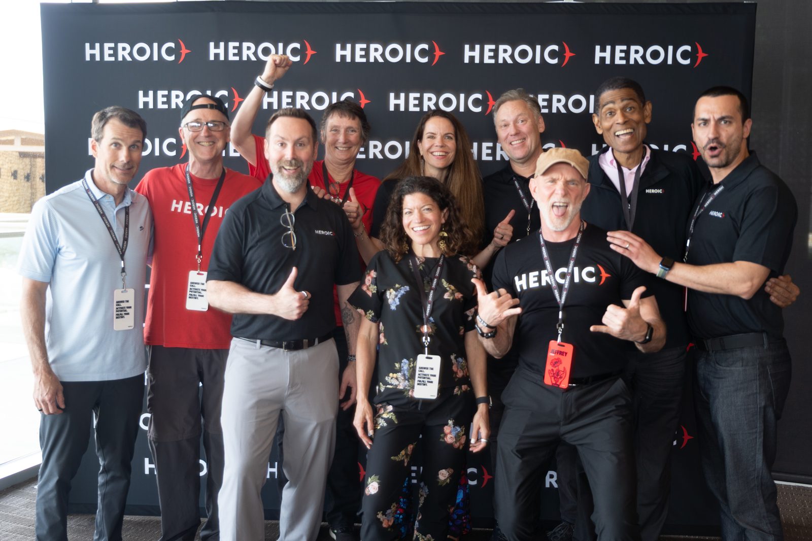 A small group of Heroic members together